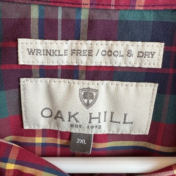 Oak Hill Shirt Men's 2XL Multicolor Long Sleeve Button Up 100% Cotton Pocket - Picture 3 of 12
